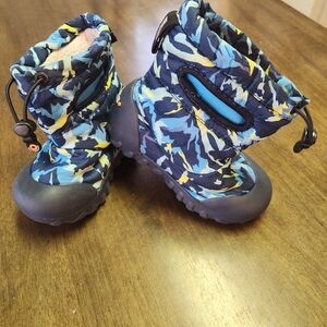 Bogs Kids Boots - Blue and Yellow Camouflage